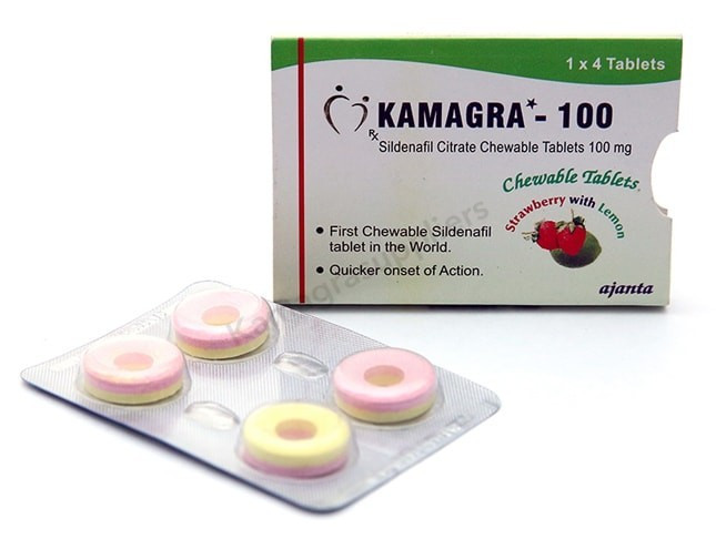 Kamagra Polo (Strawberry and Lemon) 100mg Tablets