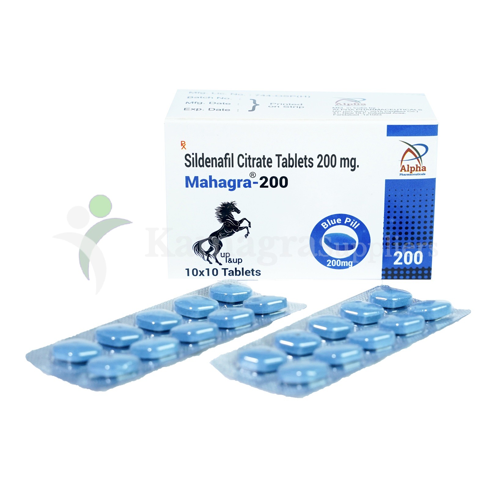 Mahagra 200mg Blue Pill Powerful Erectile Dysfunction Treatment