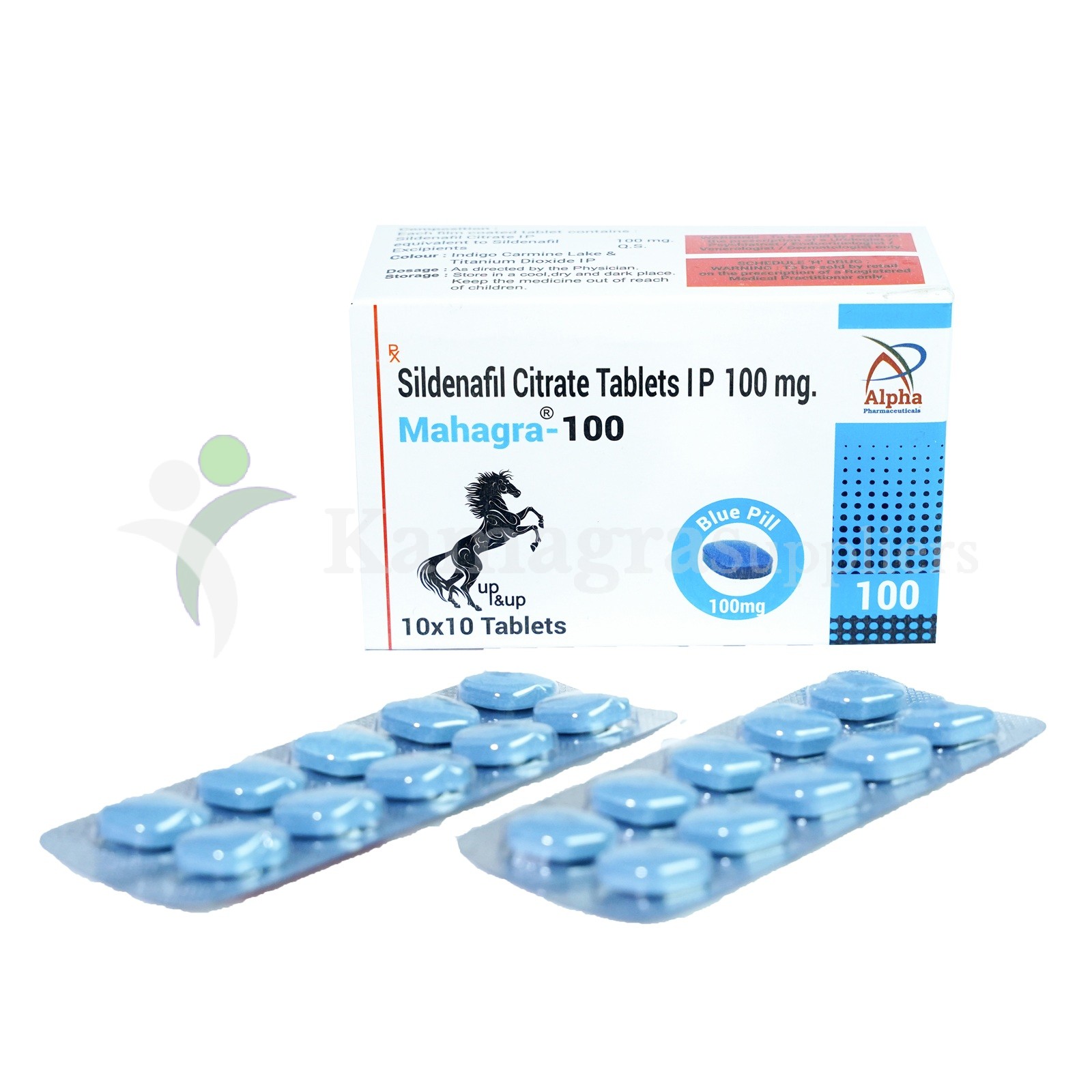 Mahagra 100 Blue Pill (Sildenafil Citrate 100mg) Powerful Erectile Dysfunction Treatment