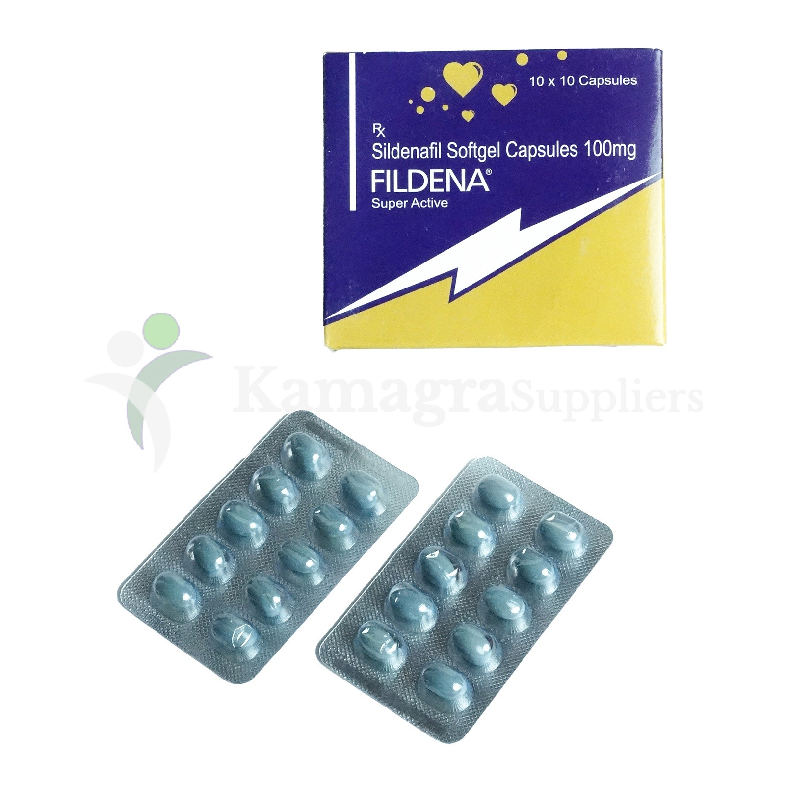 Fildena Super Active 100mg (Sildenafil Citrate 100mg) Powerful Erectile Dysfunction Treatment