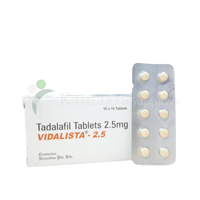 Vidalista 2.5mg (Tadalafil 2.5mg) Powerful Erectile Dysfunction Treatment
