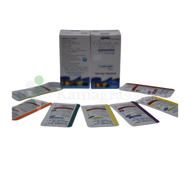 Kamagra 100 Oral Jelly (Sildenafil Citrate 100mg) Fast-Acting ED Oral Jelly Sachets