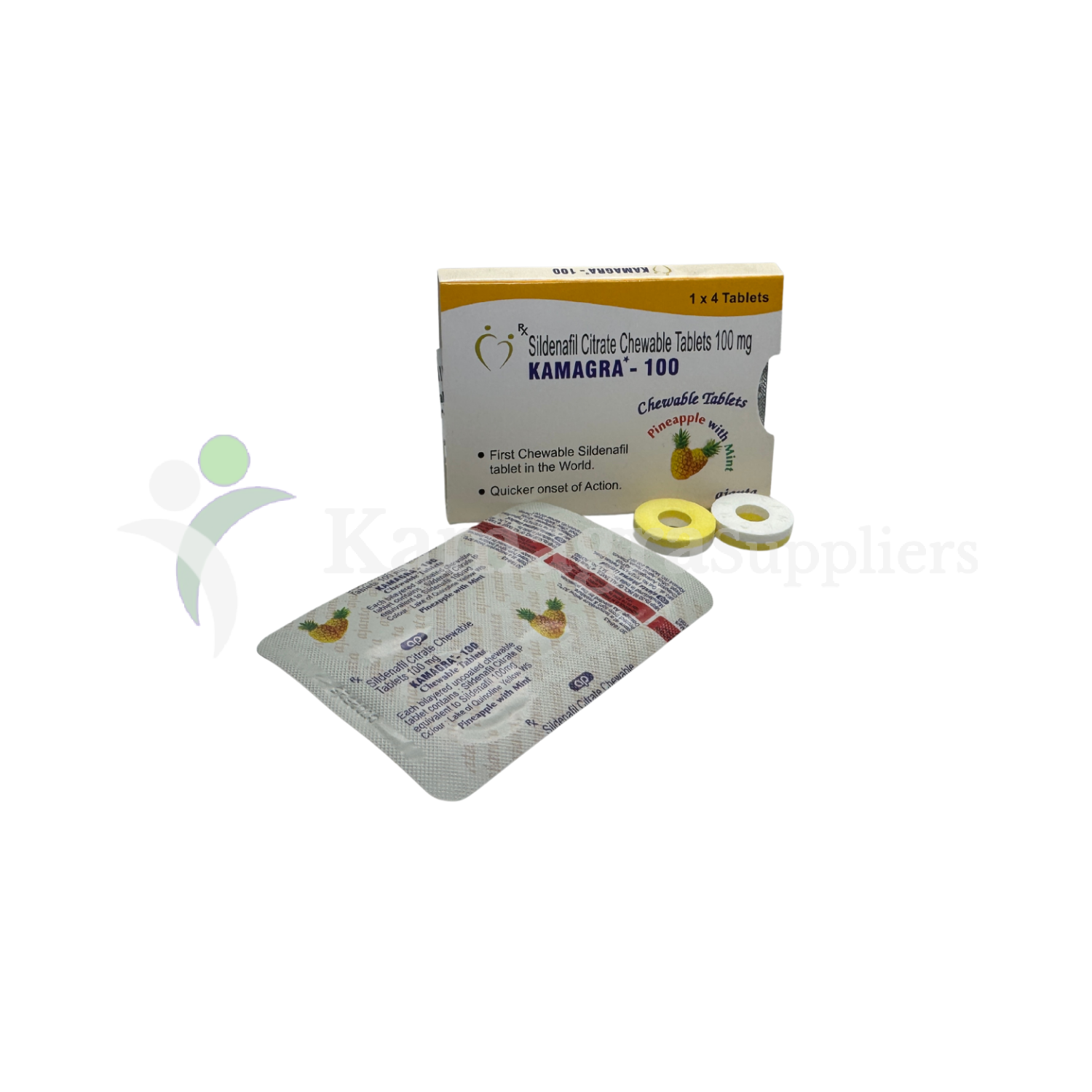 Kamagra 100 Polo (Pineapple and Mint) (Sildenafil Citrate 100mg) Powerful Erectile Dysfunction Treatment