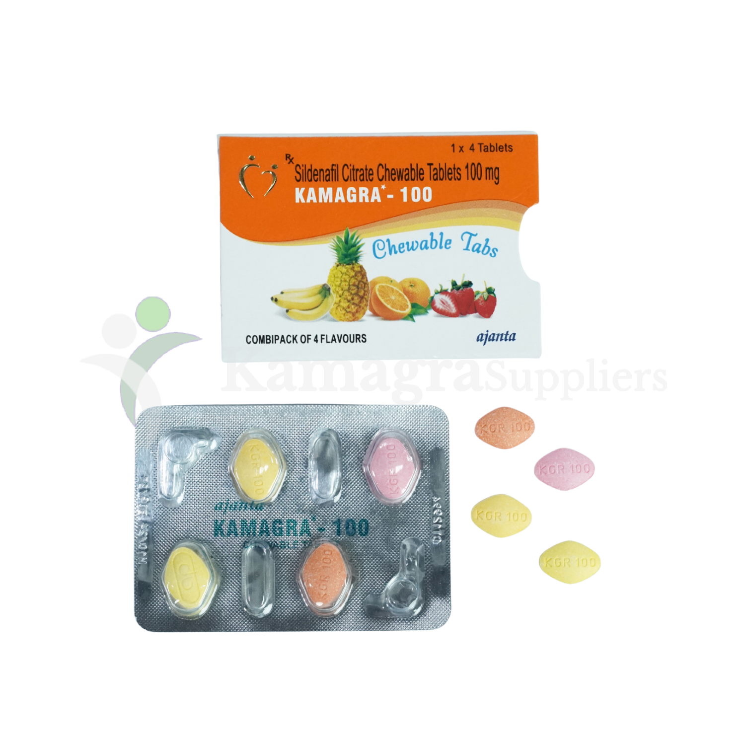 Kamagra 100 Chewable (Sildenafil Citrate 100mg) Powerful Erectile Dysfunction Treatment