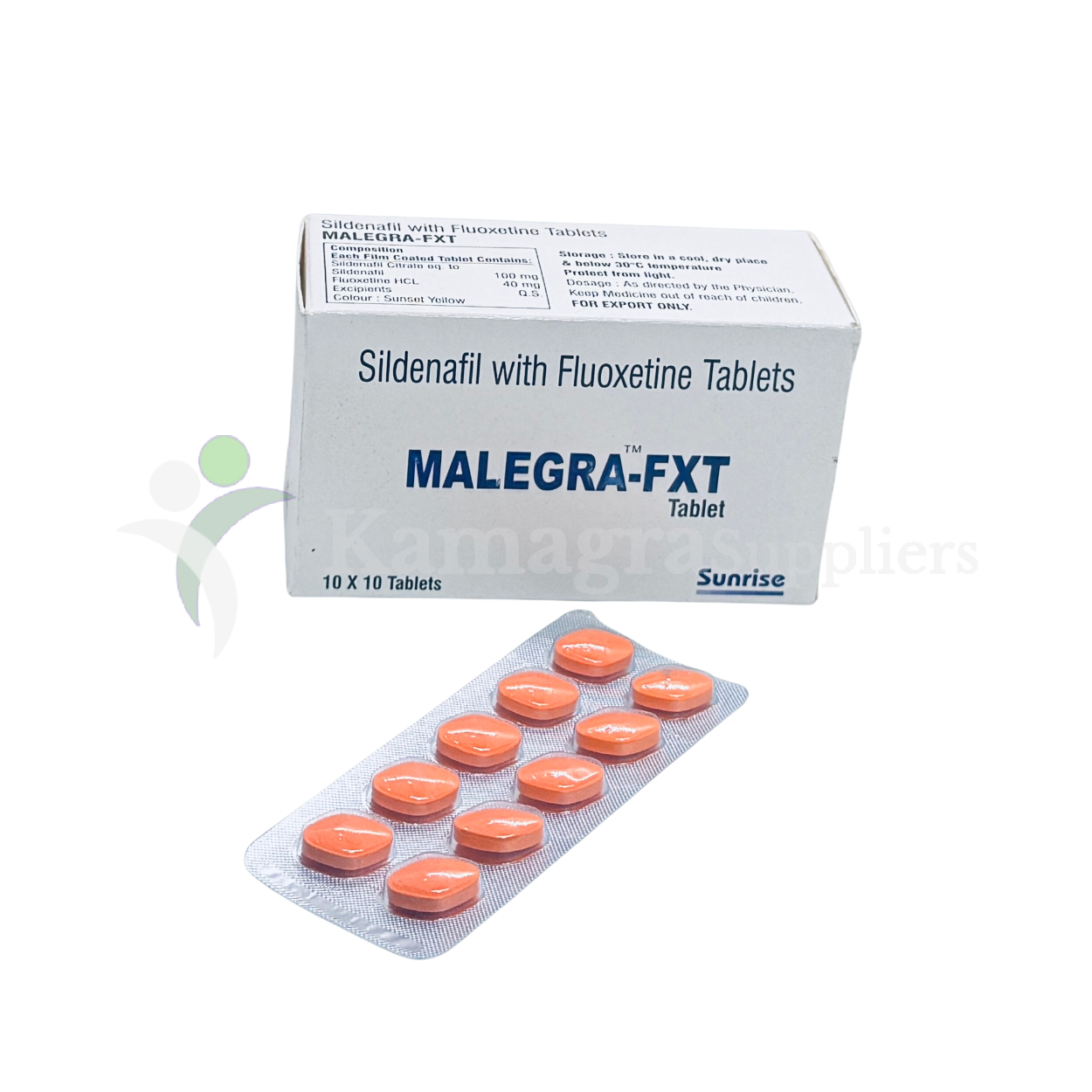 Malegra FXT (Sildenafil-100mg & Fluoxetine-40mg) Powerful Erectile Dysfunction Treatment